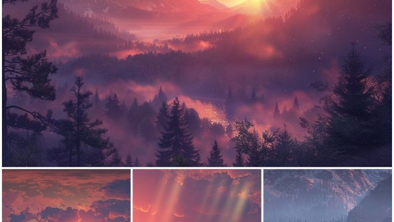 Luna’s Rosy Glow Illuminates the Dreaming Forest